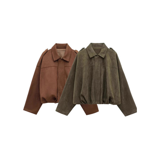 Damen trendige Oversized Jacke EB