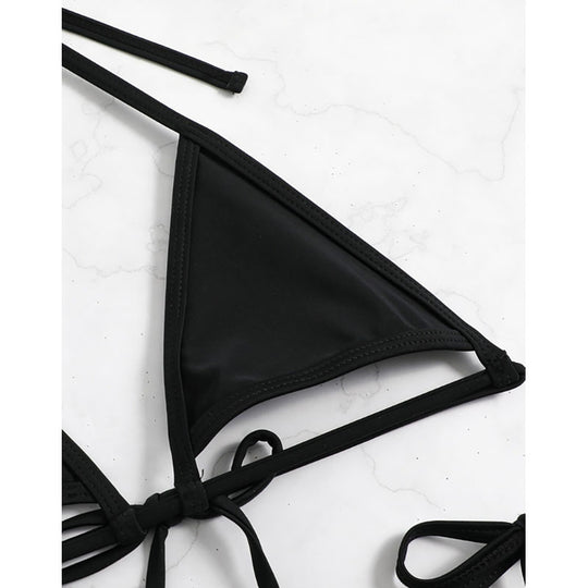 Damen Cut-Out Bikini mit Schnürdetails EB