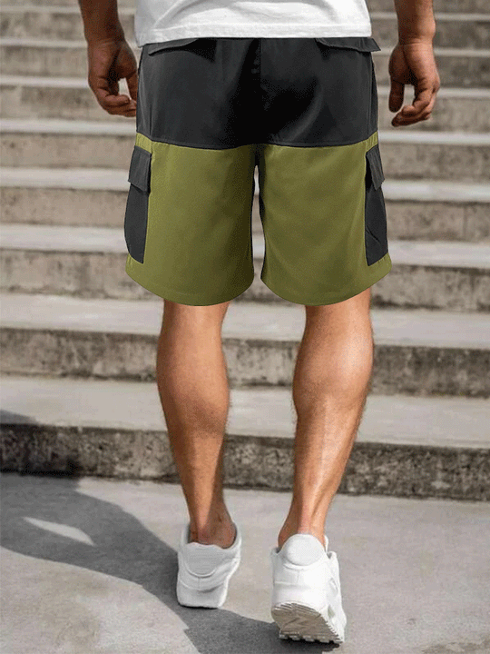 Herren Cargo-Shorts mit mehreren praktischen Taschen und elastischem Bund EB