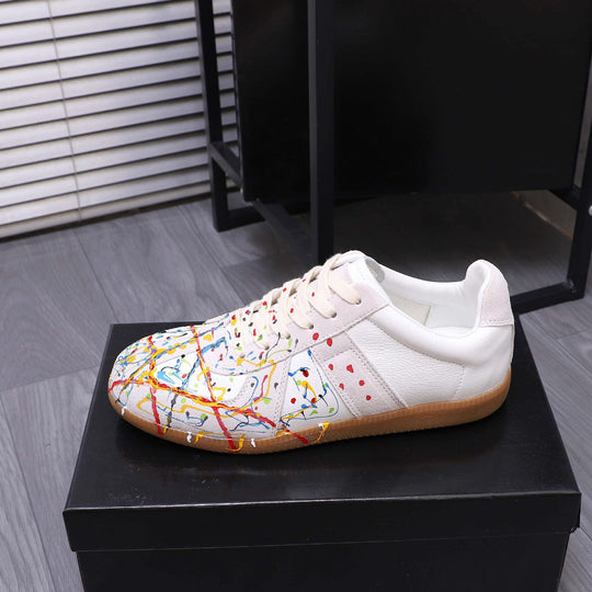 Damen Designer Sneakers mit künstlerischem Spritzmuster EB