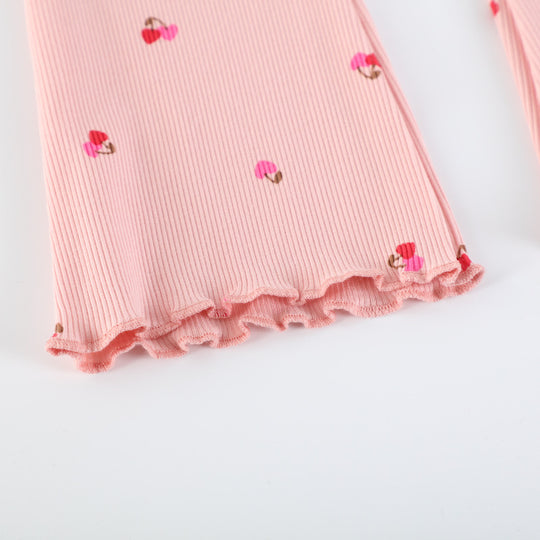 Mädchen Schlagleggings mit floralen Akzenten EB