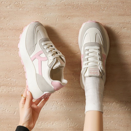Damen sportliche Plateau-Sneaker mit stylischem Design und komfortabler Dämpfung EB