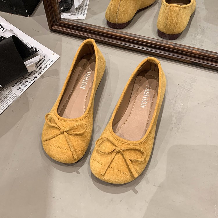Damen klassische Ballerinas mit dekorativem Schleifenakzent EB