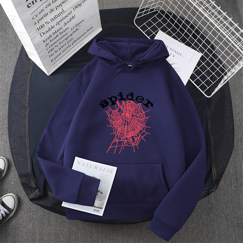 Damen Kapuzensweater mit kreativem Spinnenmotiv EB