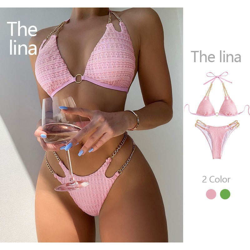 Damen Triangel-Bikini mit charakteristischem Ketten-Design EB
