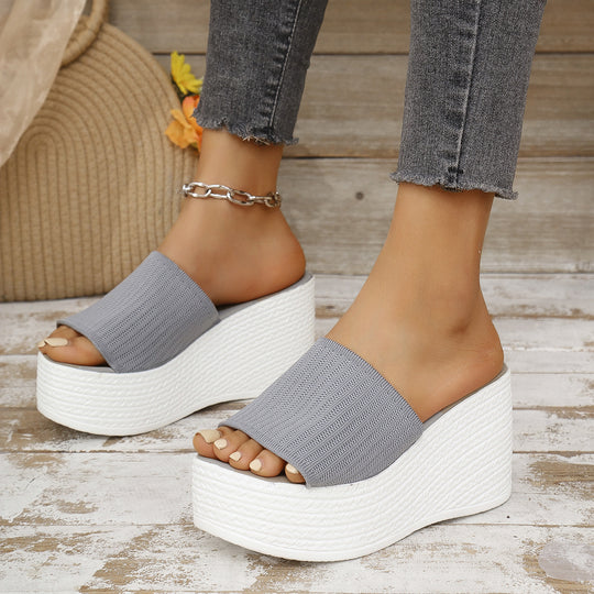Damen Wedge-Pantoletten mit komfortablem Fußbett und flexiblem Obermaterial EB