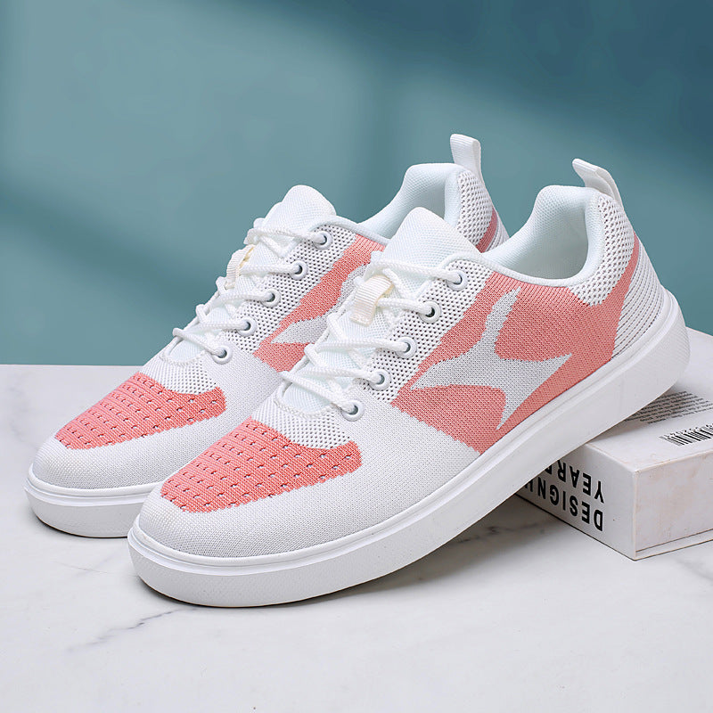 Damen Atmungsaktive Freizeit-Sneaker mit elastischen Schnürsenkeln EB