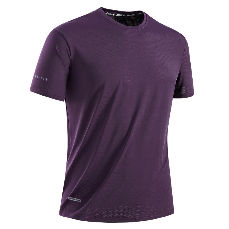 Herren nan atmungsaktives Funktions-T-Shirt aus perforiertem Mesh für Training EB