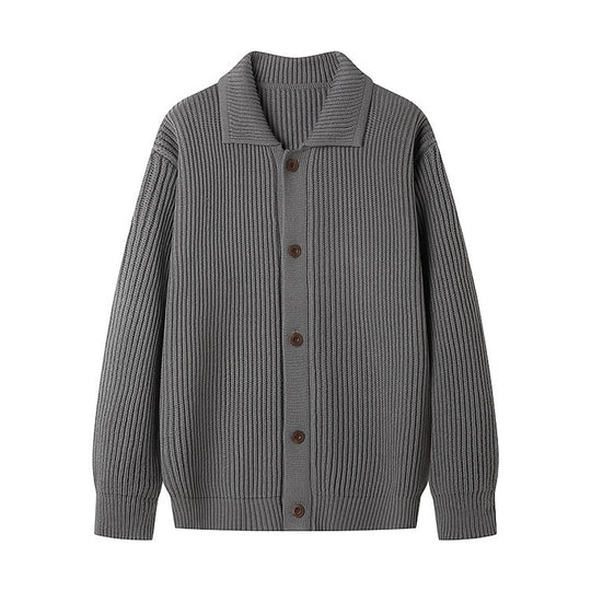Herren Strickjacke mit sportlichem Design und modischem Schalkragen EB