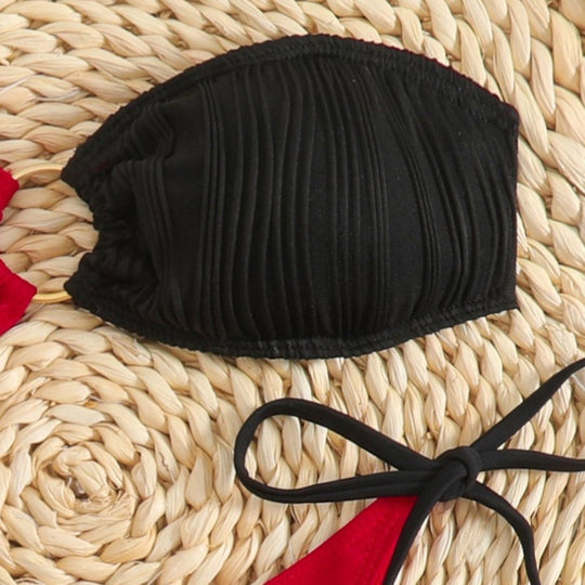 Damen Bandeau Bikini mit raffinierten Akzenten EB