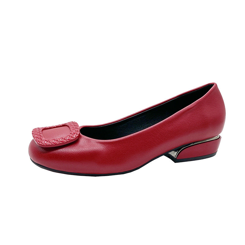 Damen Ballerinas mit modischem Schnallen-Design EB
