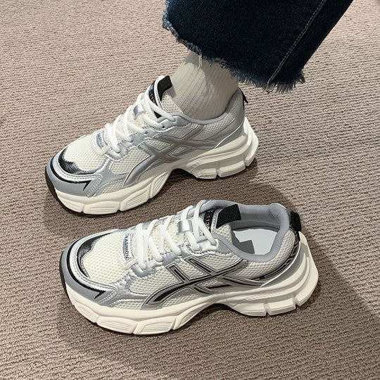 Damen modische Laufschuhe mit atmungsaktivem Mesh-Obermaterial und gepolsterter Sohle EB