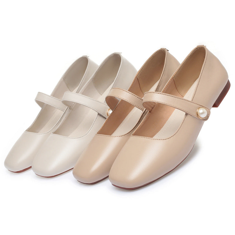 Damen Elegante Ballerinas mit modischem Riemchen und komfortablem Fußbett EB