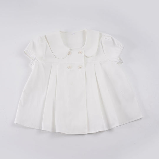 Damen Bluse mit raffinierter Knopfleiste und verspielten Puffärmeln EB