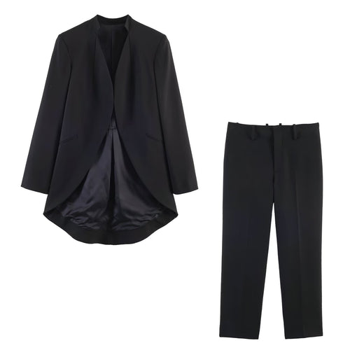 Damen elegante Stoffhose mit weitem Bein und optimierter Passform EB