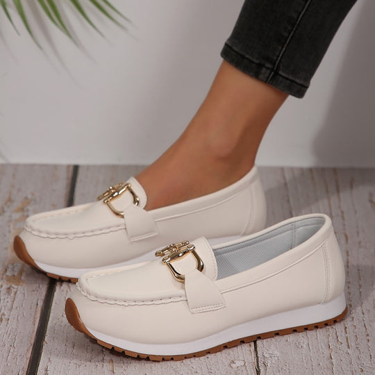 Damen Mokassins mit dekorativem Schnallen-Detail EB