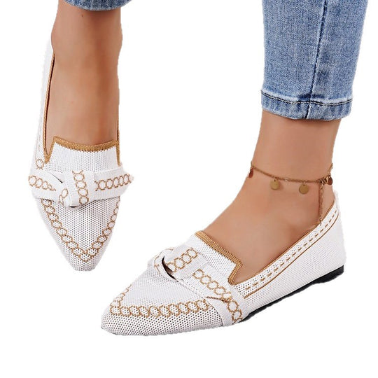 Damen elegante Slipper mit dekorativer Kettenapplikation EB
