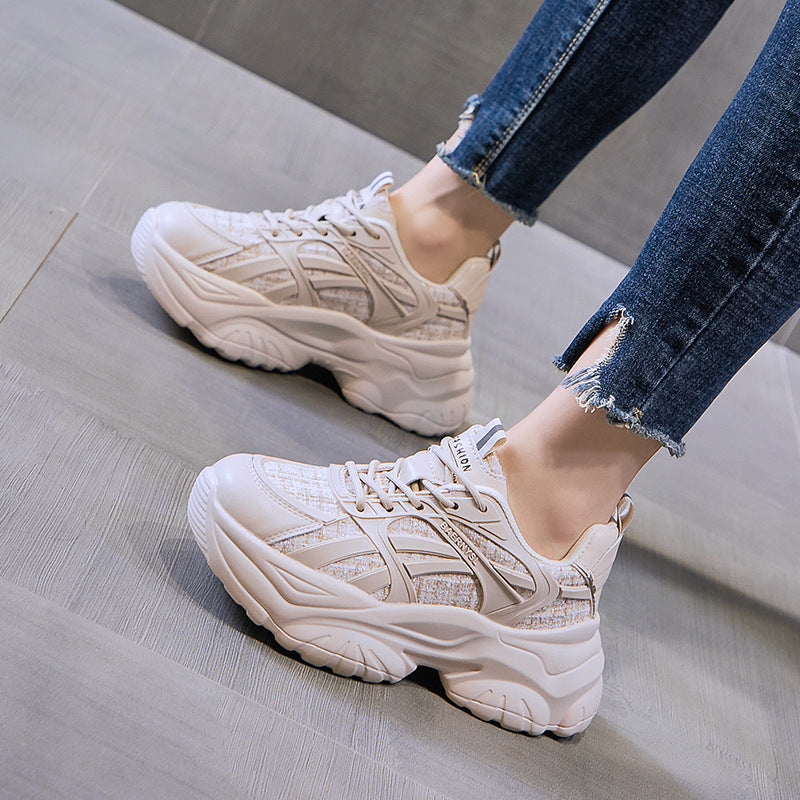 Damen Chunky Sneakers mit atmungsaktiver Mesh-Konstruktion und robustem Sohlenprofil EB