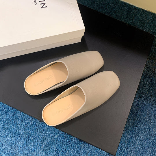 Damen Elegante und komfortable Leder-Mules EB