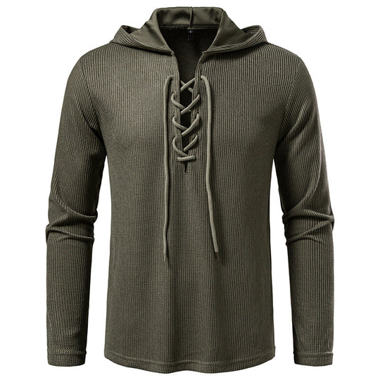 Herren Kapuzenpullover mit innovativer Schnürung und strukturiertem Design EB