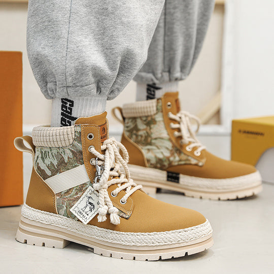 Damen modische Wanderstiefel mit robustem Obermaterial und rutschfester Sohle EB