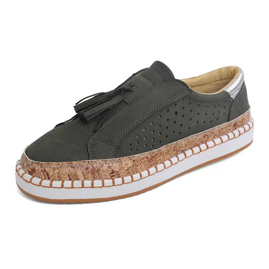 Damen Modische und bequeme Freizeitschuhe mit Korksohle EB