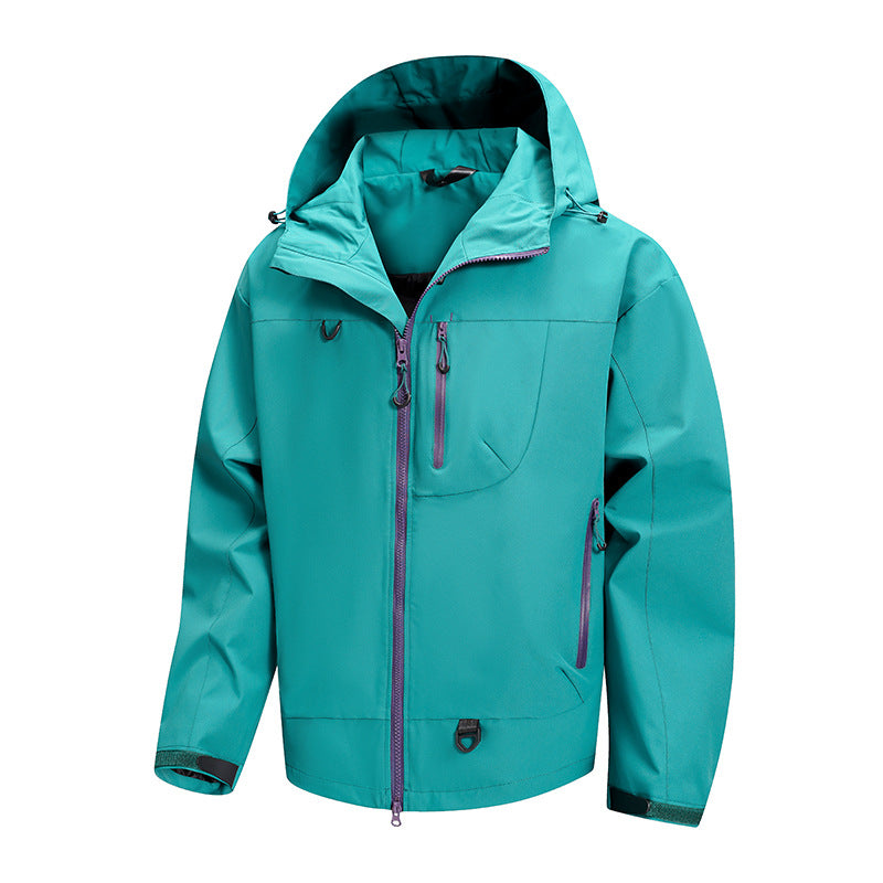 Herren technische Outdoor-Jacke mit Gewebe und verstellbarem Kapuzensystem EB