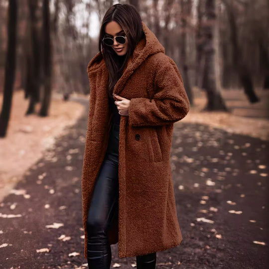 Damen kuschiger Teddy-Mantel EB