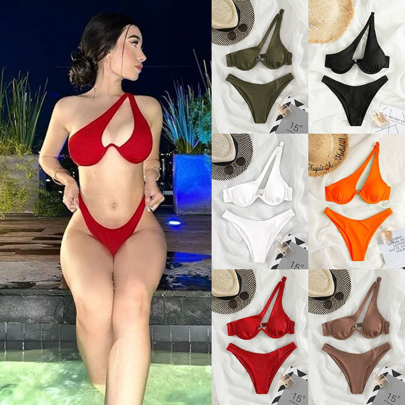 Damen Dreiecks-Bikini mit asymmetrischem Design EB