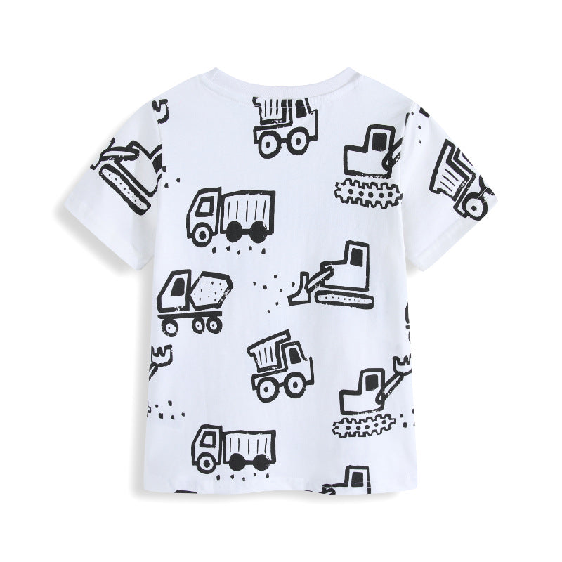 Jungen T-Shirt mit lustigem Baustellenmotiv EB