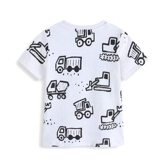 Jungen T-Shirt mit lustigem Baustellenmotiv EB