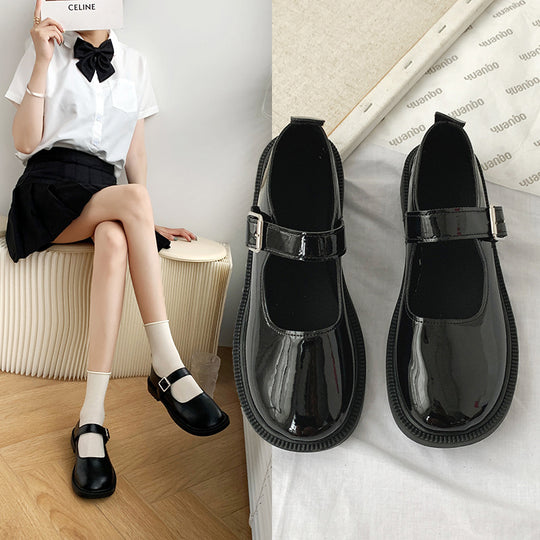Damen elegante Mary Jane Schuhe mit verstellbarem Riemchen und weichem Innenfutter EB