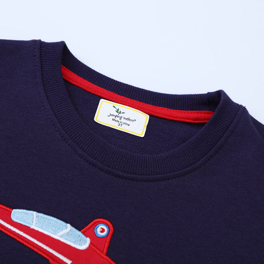 Jungen Sweatshirt mit aufregendem Flugzeug-Design EB