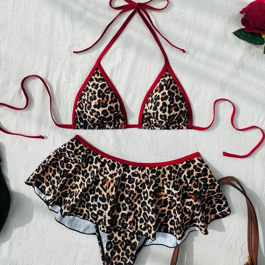Damen Triangel-Bikini mit voluminösem Rüschenschnitt EB