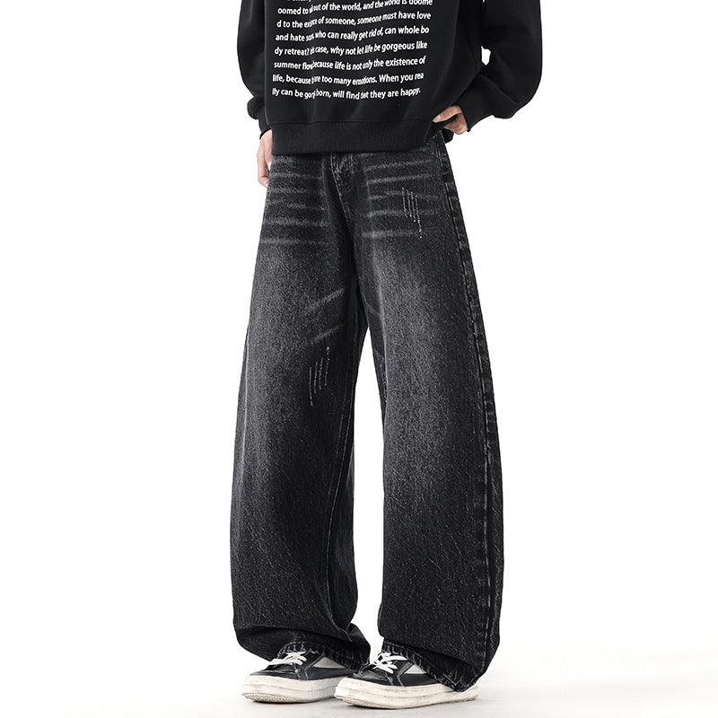 Damen Weit geschnittene Denim-Jeans im Vintage-Stil EB