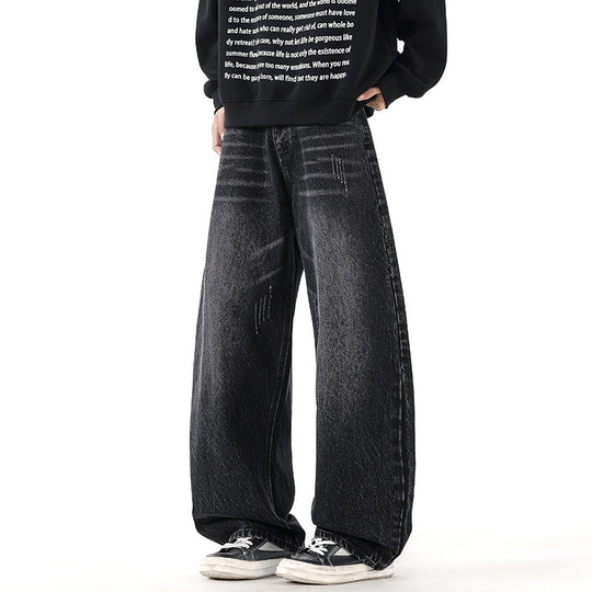 Damen Weit geschnittene Denim-Jeans im Vintage-Stil EB