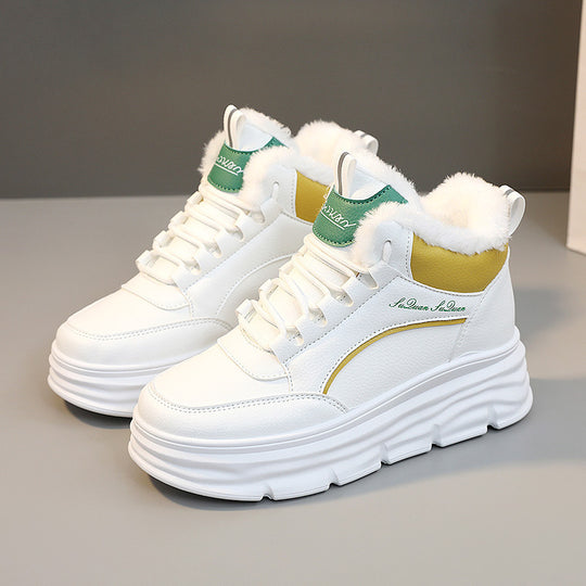 Damen High-Top Winter Sneakers mit weichem Fleece-Futter und rutschfester Sohle EB