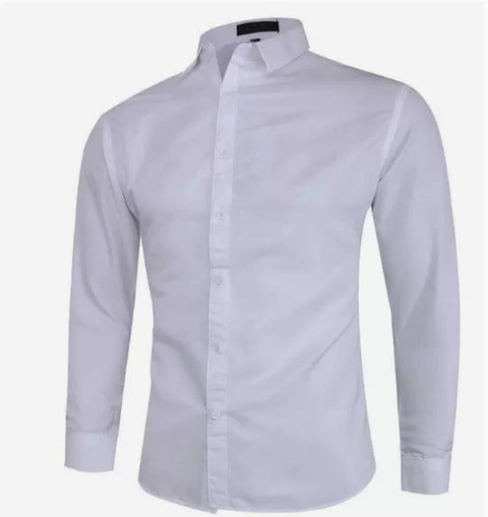 Herren nan tailliertes Anzugset aus leichtem Stretch-Twill mit Ein-Knopf-Sakko und Flat-Front-Hose EB