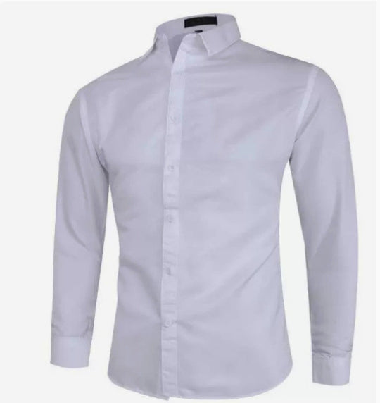 Herren nan tailliertes Anzugset aus leichtem Stretch-Twill mit Ein-Knopf-Sakko und Flat-Front-Hose EB