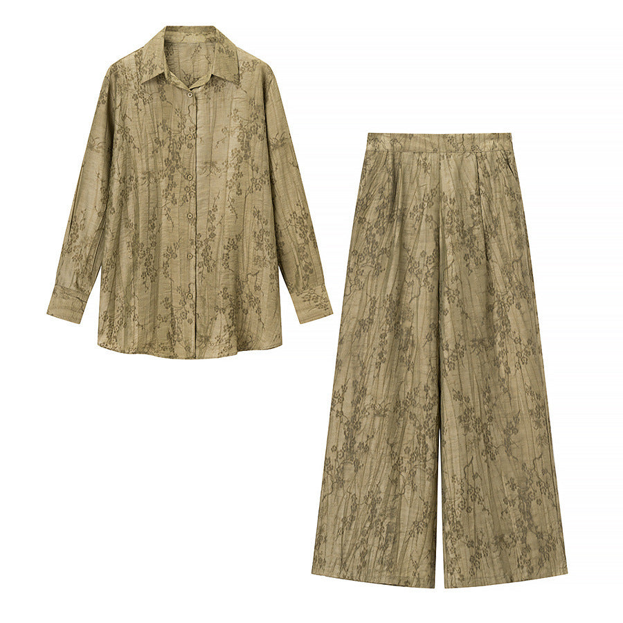 Damen lässiges Set mit floralem Muster und lockerer Passform EB