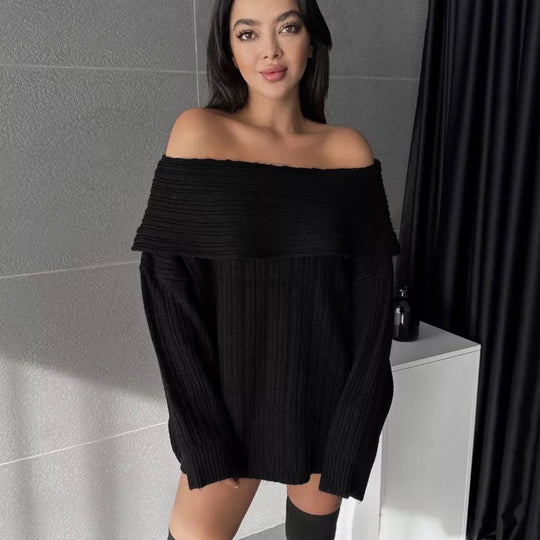 Damen Oversized Strickpullover EB