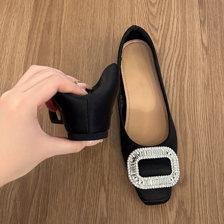 Damen modische Ballerinas mit funkelndem Strassdetails EB