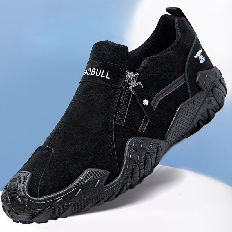 Damen Slip-On Freizeitschuhe mit rutschfester Sohle und praktischem Reißverschluss EB