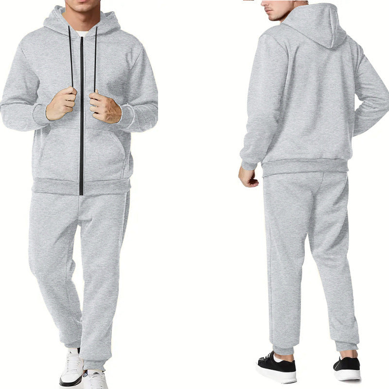 Herren Sportliches Komplett-Set mit Kapuzenjacke und Jogginghose EB