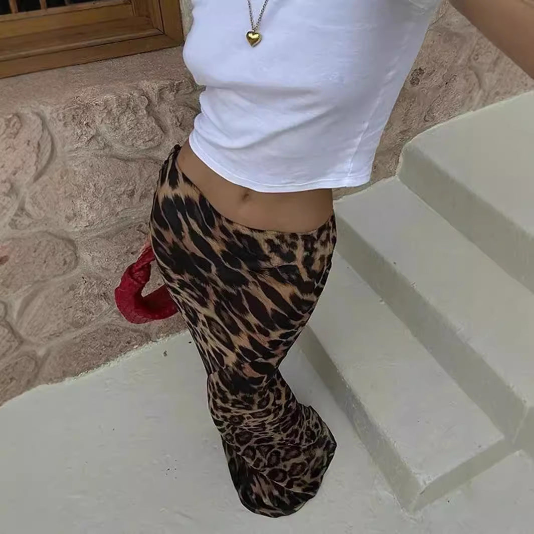 Damen Maxirock im eleganten Animal-Print mit hohem Bund EB