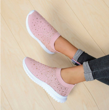 Damen Elegante und glitzernde Slip-On Sneakers EB