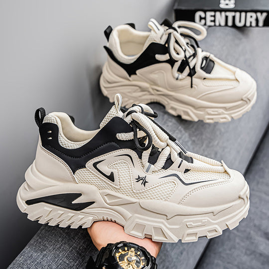Damen sportliche Chunky Sneakers mit rutschfester Sohle und atmungsaktivem Obermaterial EB
