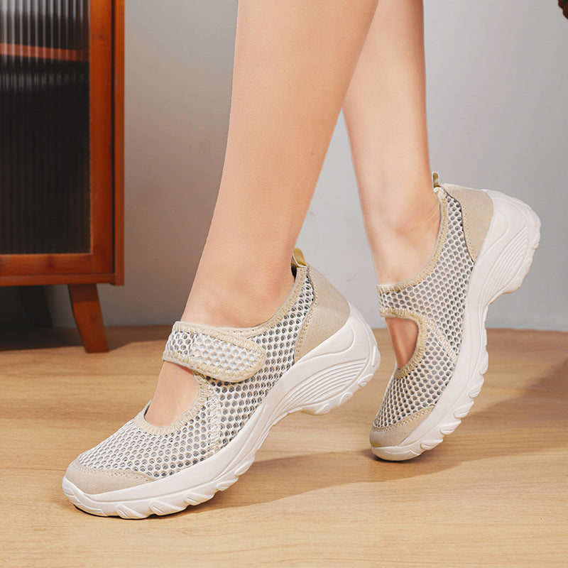 Damen Atmungsaktive Klettverschluss Schuhe EB
