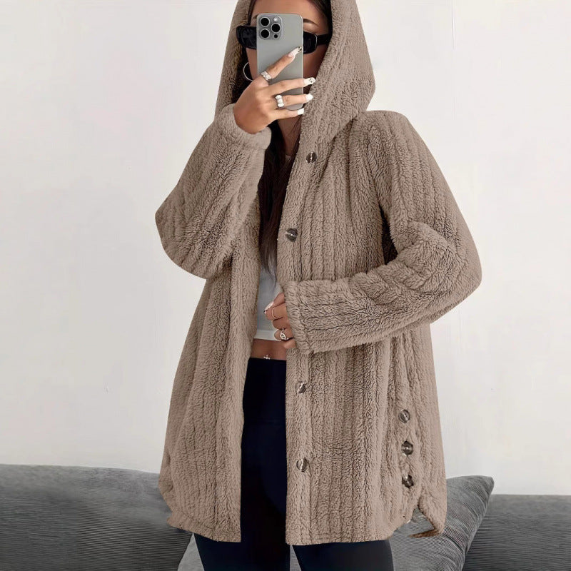 Damen kuschelige Fleecejacke EB