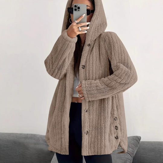 Damen kuschelige Fleecejacke EB